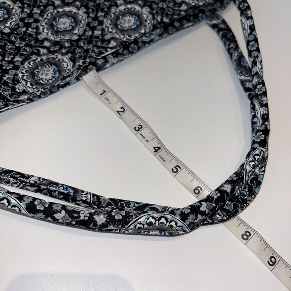 NWT Vera Bradley Charcoal Medallion Bright Tote Bag Quilted Cotton Double Straps - Picture 7 of 8